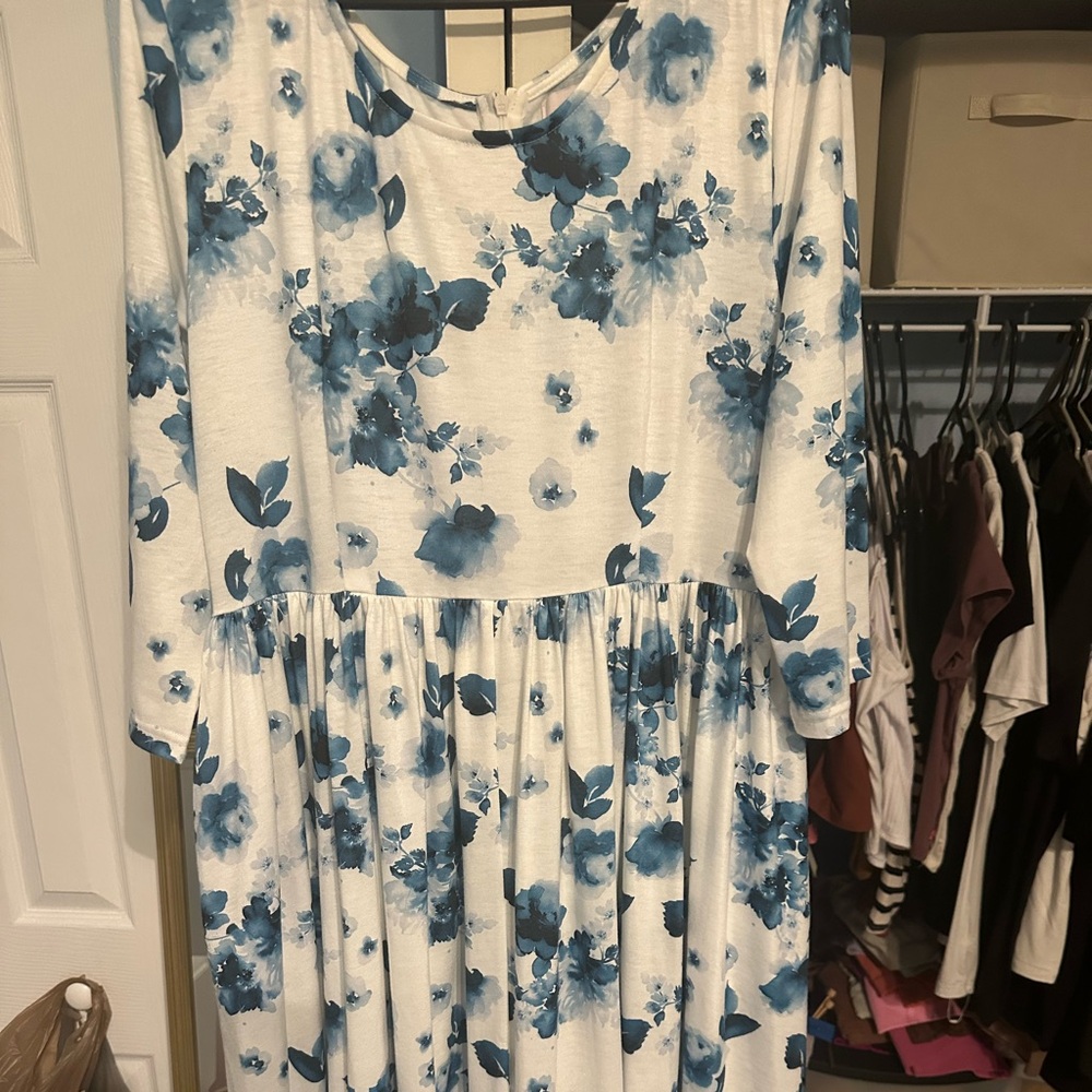Jessakae Midi Floral 3/4 sleeve dress